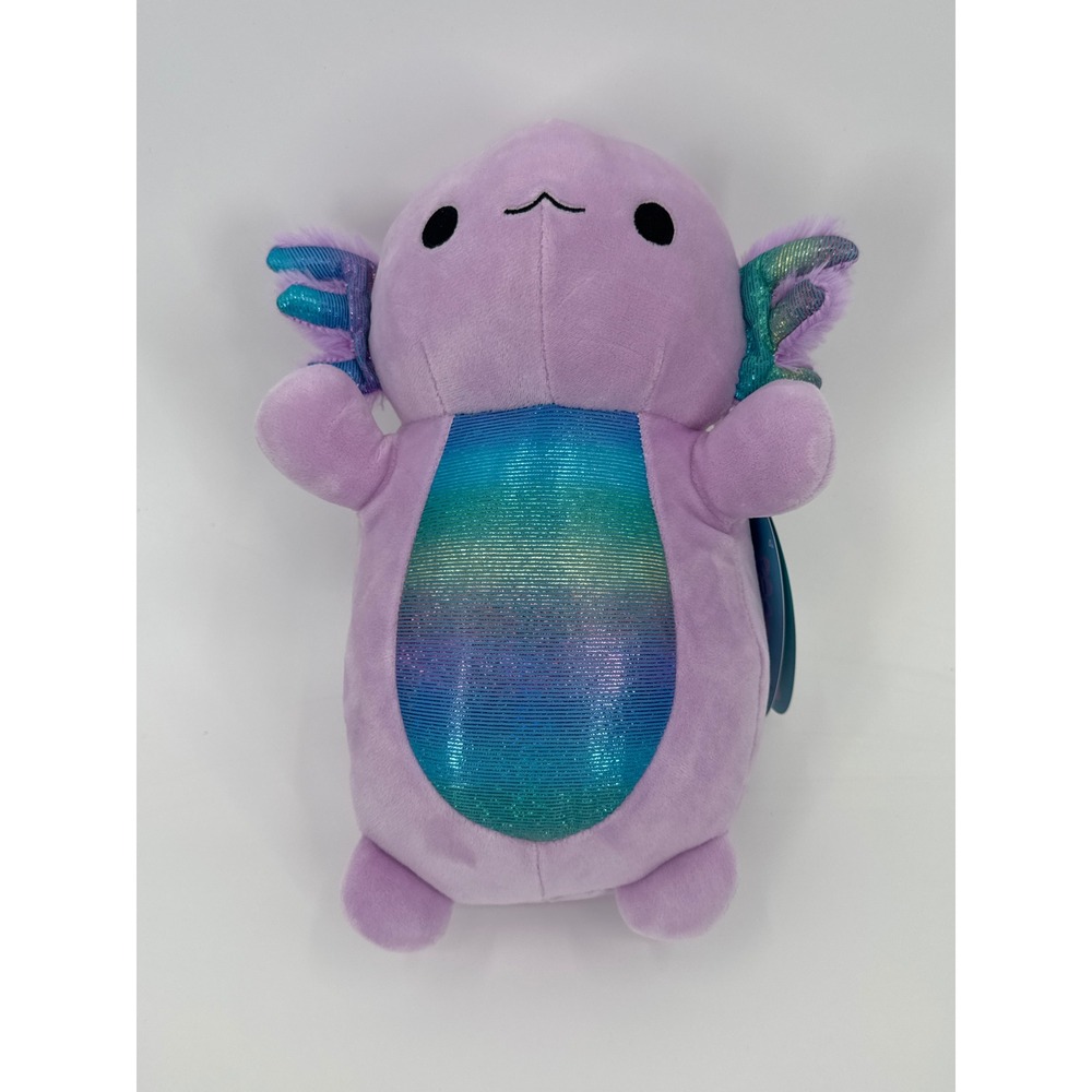 Squishmallows Hug Mees 10" Monica the Axolotl Plush Toy Purple Sparkle